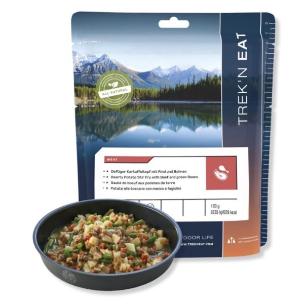 Hearty Potato Stir Fry with Beef and green Beans - Dehydrated Meals